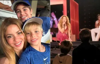 Shakira viaja en esta gira con sus hijos, Milan y Sasha, de 12 y 9 años. El pasado fin de semana les cantó en Buenos Aires. FOTOS: Tomadas de redes sociales