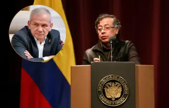 Carlos Ramón González, exdirector del DAPRE y el presidente Gustavo Petro. Foto: Colprensa
