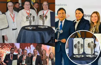 Tres hospitales antioqueños, entre los seis reconocidos con el Galardón Nacional Hospital Seguro 2026. Foto: tomada de redes sociales @clinicadelcaribe; @clinica.elrosario; @sanvicentefundacion