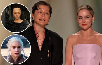 Emilia Clarke y Emma D’Arcy, intérpretes de Daenerys y Rhaenyra Targaryen en Juego de Tronos y La casa del dragón. Foto: HBO / Emmy 2026