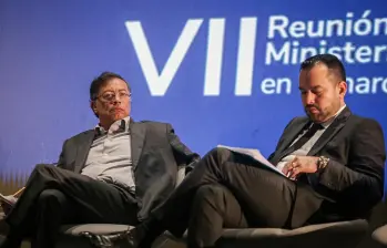 Gustavo Petro, presidente de Colombia; y Edwin Palma, ministro de Minas y Energía. FOTO: Colprensa.