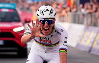 Tadej, el rey del Giro de Lombardía: cinco títulos seguidos. FOTO X-GIRO LOMBARDÍA