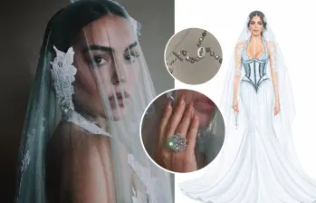 Georgina Rodríguez en la Met Gala 2026 con un diseño de Ludovic de Saint Sernin inspirado en su devoción a la Virgen de Fátima. Foto: redes sociales @georginagio