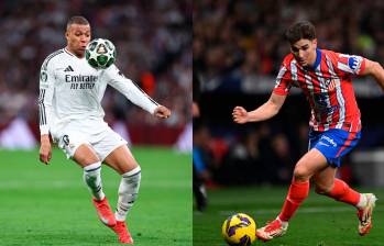 El delantero francés Kylian Mbappé fue la figura del Real Madrid en los juegos de “play-off” a octavos de final contra el Manchester City. El argentino Julián Álvarez es la figura del Atlético de Madrid. FOTO GETTY 