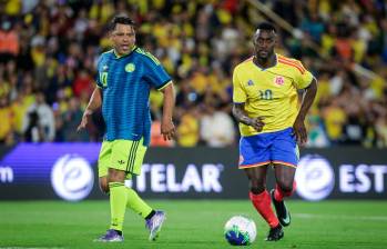 Jackson Martínez pudo en aprietos a sus colegas, entre ellos Gerardo Bedoya. FOTO COLPRENSA