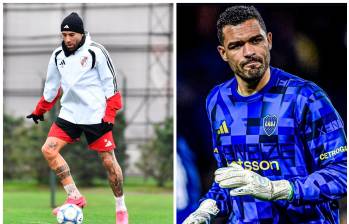 Nicolás Otamendi (River) y Álvaro Montero (Boca), dos refuerzos que aún no cumplen las expectativas. FOTOS: X River e Instagram Alvaro Montero