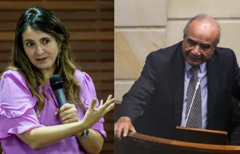 A la izquierda, la senadora Paloma Valencia, a la derecha, el magistrado Héctor Carvajal. FOTOS: EL COLOMBIANO Y COLPRENSA