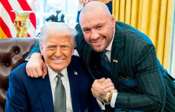 Donald Trump y Conor McGregor en el Despacho Oval de la Casa Blanca. FOTO: Tomada de Instagram @whitehouse