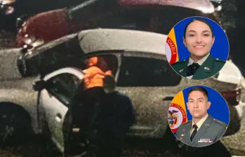 El capitán Pablo Masmela y la subteniente María Mora, son los dos oficiales hallados sin vida. Foto: tomada de redes sociales.