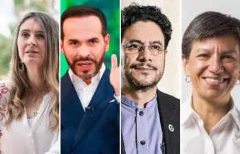 Paloma Valencia, Abelardo de la Espriella, Iván Cepeda y Claudia López. Diversas encuestan han medido sus posibilidades para las elecciones. FOTOS: Julio César Herrera, Senado y Colprensa