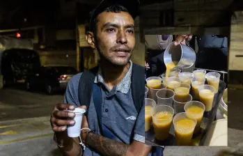 Uno de los habitantes de calle atendido por Aguapaneleros. FOTOS: JULIO HERRERA Y CORTESÍA