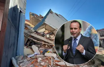 El alcalde Alejandro Eder pidió orden y silencio para poder hallar en estas 24 horas al mayor número posible de sobrevivientes. Fotos: Colprensa