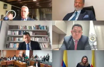 En la audiencia de lectura de sentencia realizada este viernes, 1 de agosto, el expresidente Álvaro Uribe tuvo espacio para su sustentación oral, donde aprovechó para criticar el proceso judicial y el fallo. Foto: Captura de video
