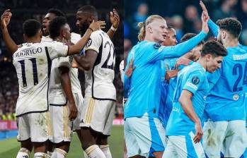 Real Madrid y Manchester City celebrando sus anotaciones y el paso a cuartos de final de la competición europea más importante del mundo a nivel clubes. FOTO: TWITTER REAL MADRID Y MANCHESTER CITY