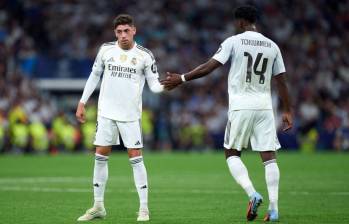 Federico Valverde y Aurélien Tchouaméni se vieron envueltos en un enfrentamiento que reveló la tensión dentro del vestuario del Real Madrid. Foto: AFP