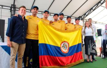 Los jugadores de Colombia están listos para medirse ante los de Barbados. FOTO: Cortesía Fedetenis