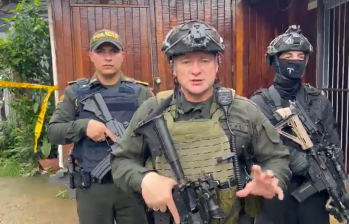 El coronel Óscar Mauricio Rico Guzmán, comandante de la Policía de Chocó. Foto: captura de video X @PoliciaChoco