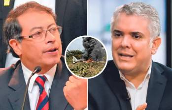 El presidente Gustavo Petro arremetió contra Iván Duque por el avión accidentado. Foto: El Colombiano/Colprensa/AFP