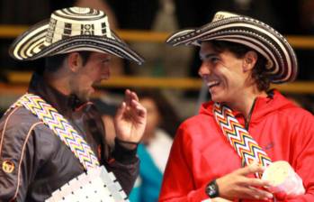 Novak Djokovic y Rafael Nadal jugaron un partido de exhibición en la ciudad de Bogotá en el año 2011, cuando apenas llevaban unos años de rivalidad en el tenis mundial. FOTO: COLPRENSA