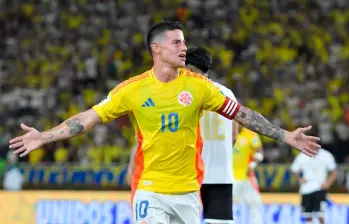 James Rodríguez es el máximo artillero de Colombia en las Eliminatorias al Mundial, superó a Radamel Falcao García. FOTO GETTY
