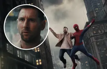Nadie esperaba ver a Messi volando entre los rascacielos de Nueva York junto al Hombre Araña. Foto: captura de video Sony Pictures
