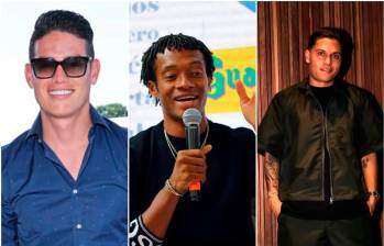 James Rodríguez, Juan Guillermo Cuadrado y Juan Fernando Quintero han desarrollado diferentes negocios mientras construían sus carreras en el fútbol internacional. FOTOS CORTESÍA y GETTY