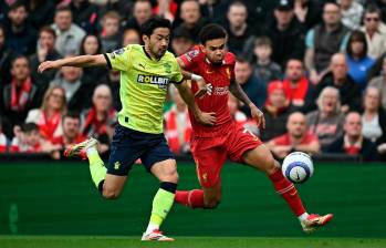 Luis Díaz completó 28 partidos con el Liverpool en la actual temporada de la Premier League. FOTO: AFP