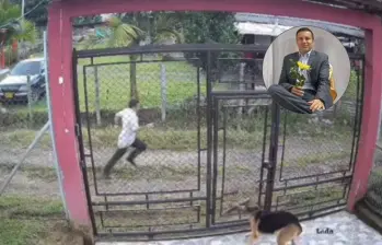 En la imagen aparece José Erley Ramírez Garcés persiguiendo a la menor de edad. Foto: captura de video.