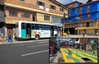 Adelante el nuevo corredor peatonal. Atrás, uno de los nuevos paraderos. FOTO: Cortesía