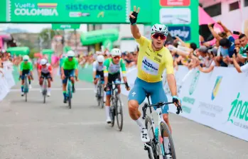 Wilmar Paredes vive uno de sus mejores años como ciclista. En la Vuelta a Colombia ya suma dos triunfos. FOTO: CORTESÍA FEDECICLISMO