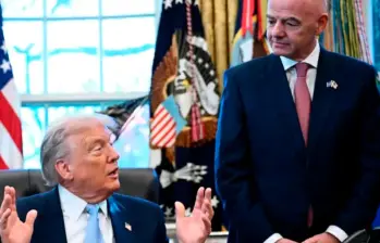 El presidente de Estados Unidos tiene una relación cercana con el presidente de la Fifa, Gianni Infantino. Foto: Getty