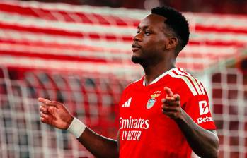 El delantero antioqueño Jhon Jáder Durán fue uno de los grandes fichajes del Benfica portugués para esta temporada. Foto: tomada del x de @SLBenfica