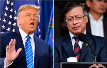 Los presidentes de Estados Unidos, Donald Trump, y Colombia, Gustavo Petro. FOTOS: Getty y Colprensa