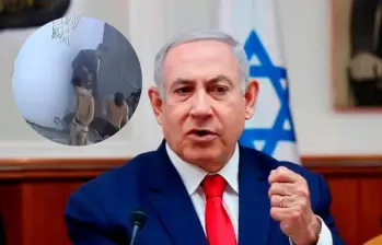 El primer ministro aseguró que, según él, Israel no inició la guerra. El punto ha sido ampliamente debatido. Foto: AFP/Captura de pantalla