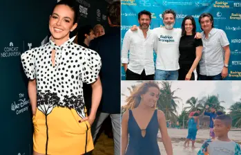 Julieth Restrepo lleva 10 años haciendo carrera en Hollywood, a la derecha con sus compañeros de cortometraje: Anderson Balsero, productor y actor; Andrés Guevara, guionista y director y Diego Torres, también productor. Abajo los protagonistas del corto, Majida Issa y Anthuan Díaz. FOTOS Getty y cortesía