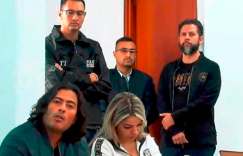 Nicolás Petro y Day Vásquez esperan que un juez resuelva su medida de aseguramiento en medio del escándalo de corrupción. FOTO: Captura de video 