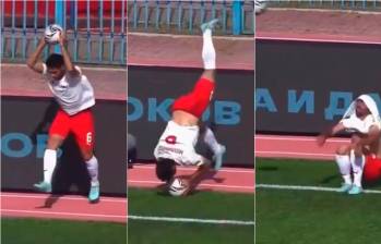 Nader Mohammadi haciendo la pirueta que le da la vuelta al mundo. FOTO: Captura de vídeo