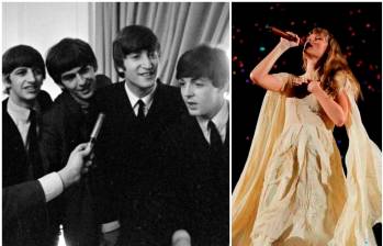 The Beatles y Taylor Swift. FOTOS El Colombiano y Getty respectivamente 