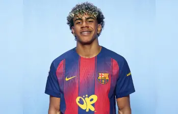 La camiseta del FC Barcelona para El Clásico del 10 de mayo lucirá el logo OR de Olivia Rodrigo, en el marco de la alianza entre el club y Spotify. FOTO cortesía Spotify