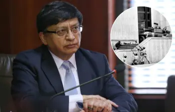 La palabras de Jorge Enrique Ibáñez Najar, presidente de la Corte Constitucional, por los 40 años de la toma del Palacio de Justicia. FOTOS: EL COLOMBIANO - Colprensa 