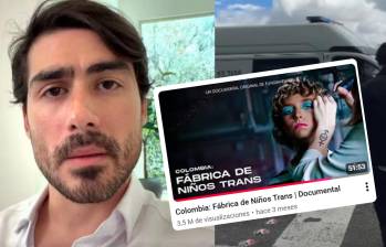 Samuel Adrián es un creador de contenido y documentalista mexicano, director de ‘Colombia: fábrica de niños trans’, producción que aborda tratamientos y protocolos relacionados con la transición de género en menores. Foto: Tomada de X @ABDELAESPRIELLA / YouTube ‘Colombia: fábrica de niños trans’