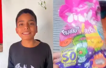 El niño compartió un video en su cuenta de TikTok hablando sobre su emprendimiento. FOTO: Capura redes sociales.