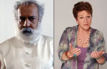 La actriz Vicky Hernández entregó serias declaraciones en el funeral de su colega Gustavo Angarita. FOTOS: Colrpensa 