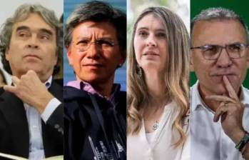 Los candidatos presidenciales debatieron sin la presencia de los punteros, Iván Cepeda y Abelardo de la Espriella. Foto: Colprensa/Camilo Suárez/Julio Herrera