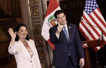 La presidenta de Perú, Keiko Fujimori, y el secretario de Estado de EE.UU., Marco Rubio, confirmaron el ingreso del país andino al Escudo de las Américas. Foto: Getty Images