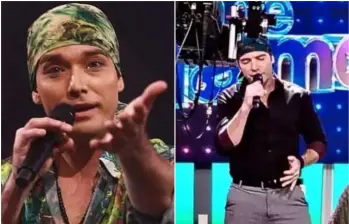 Alan en medio de sus presentaciones como Leonardo Favio en el programa de ‘Yo Me Llamo’ en Bolivia. FOTO: REDES SOCIALES