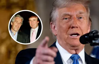 Tras la publicación de los correos, Trump negó cualquier implicación y conocimiento de las actividades de tráfico sexual de quien fuera su amigo, que se suicidó en una prisión federal en 2019 mientras aguardaba ir a juicio. FOTO: Getty