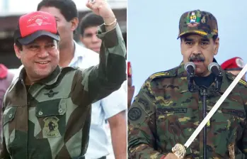 Las similitudes entre Manuel Antonio Noriega (izquierda) de Panamá y Nicolás Maduro de Venezuela. FOTOS: Getty - Xinhua