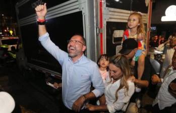 Jaime Andrés Beltrán, el día que ganó las elecciones de Bucaramanga. FOTO: COLPRENSA