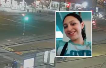 Camila Espinosa, de 22 años, murió en un accidente de tránsito en Bogotá. FOTO: Captura de video